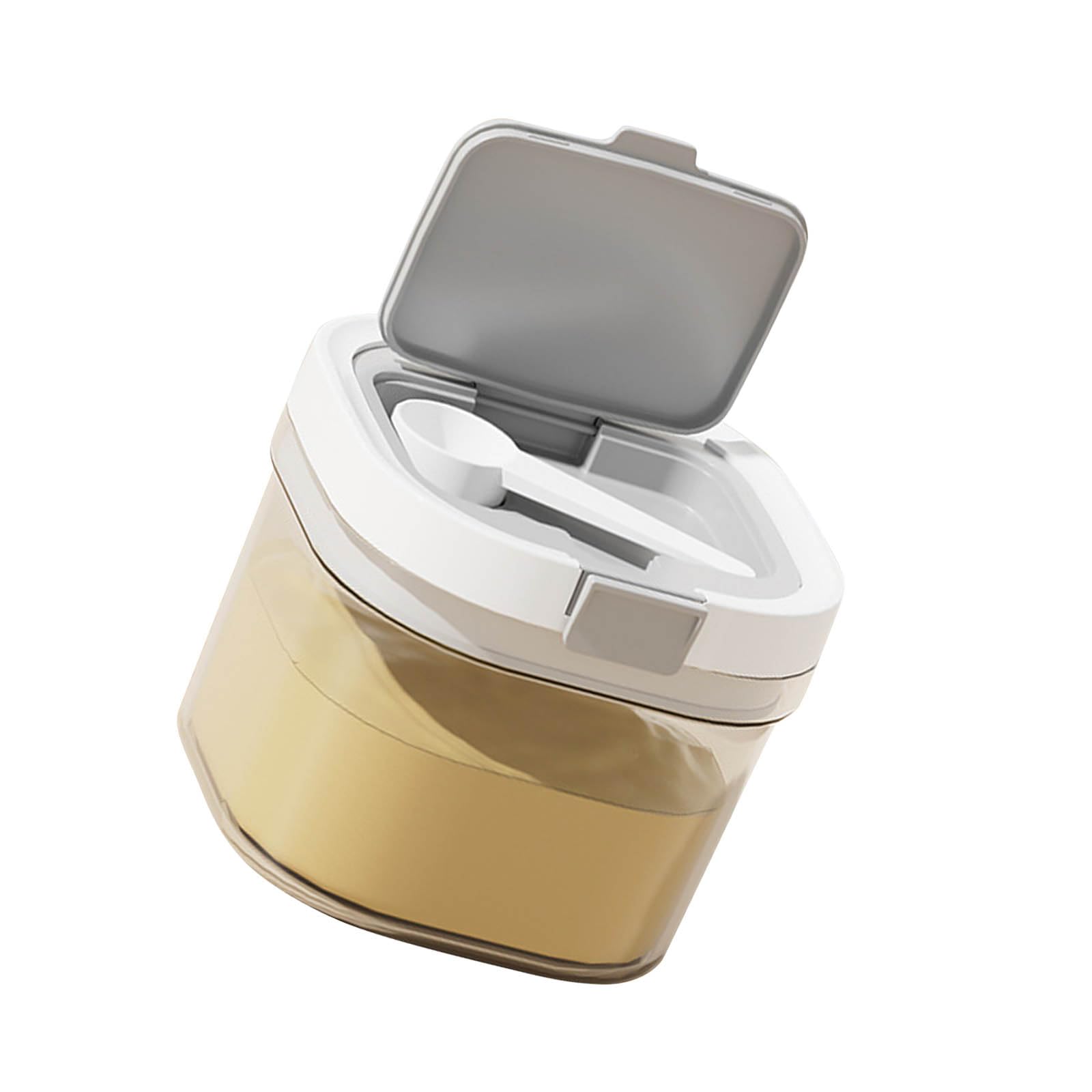 Stackable Kitchen Storage Containers, 800ml Space Saving ABS Canister with Leakproof Lid Coffee Snack Airtight Food Storage Container