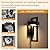 LamQee Outdoor Wall Lights Modern Exterior Lighting Fixtures, 3000K Integrated LED Outdoor Wall Sconce Lighting 2 Packs, Matte Black Outside Wall Mount Lights for House Front Door Porch Garage Patio