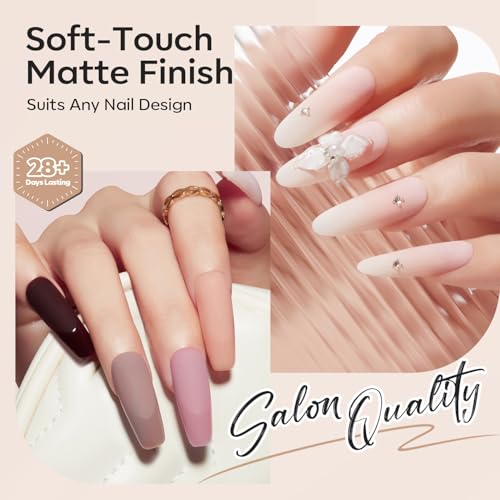 Image of modelones 2PCS Matte Gel Top Coat Chrome Proof, Powder-Resistant No Wipe Velvet Finish Clear Gel Polish For Nail Art Painting Chrome Isolation Long Lasting DIY U V Manicure Gift for Women