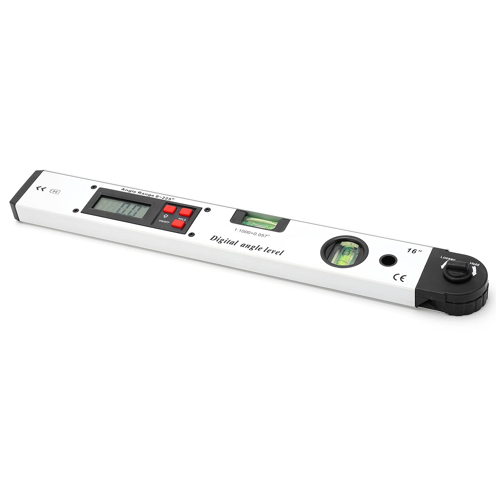 Ángulo Digital Regla de ángulo de Pantalla Digital Plegable de 400 Mm Transportador de con Pantalla LCD e IP54