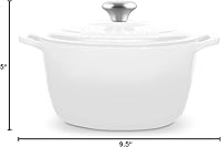 Vista 10 de Horno holandés de hierro fundido esmaltado Signature, olla de servir antiadherente con tapa de ajuste hermético para asado, horneado, salteado