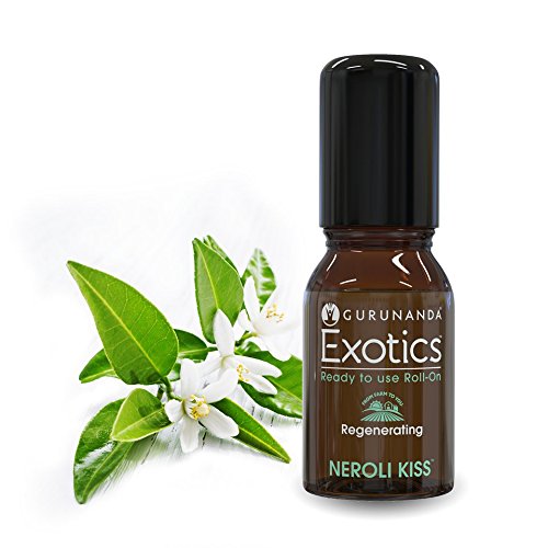 GuruNanda Neroli Essential Oil Blend Roll On Exotics - Neroli Essential Oils and Fractionated Coconut Oil - Pre Diluted for Topical Use - Ready to Use - 100% Therapeutic Grade - 10ml