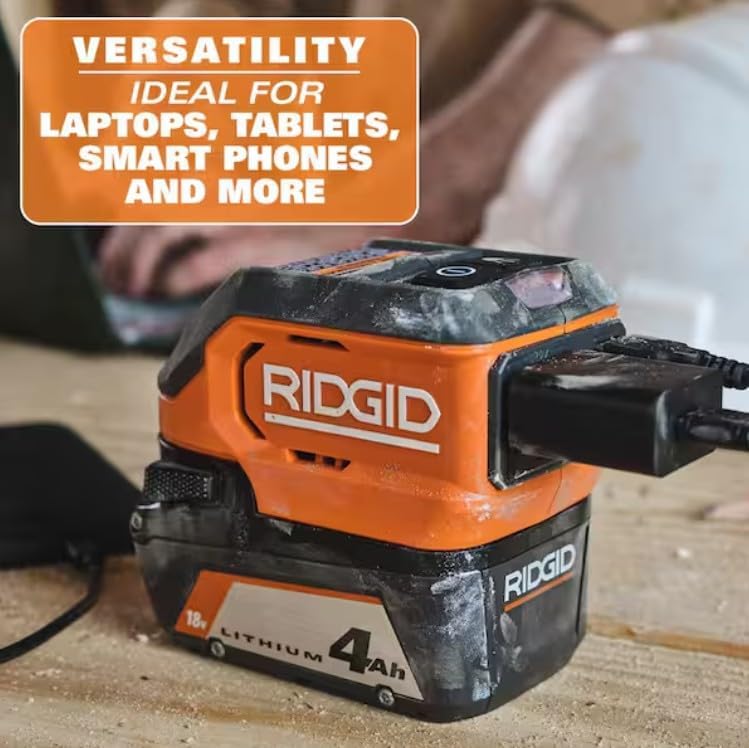RIDGID 18V 18 Volt Cordless 175-Watt Power Inverter (Tool Only)