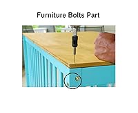 Vista 5 de binifiMux Juego de 90 tornillos para cuna, tornillos de conexión para muebles, tuercas surtidas, tornillos hexagonales, ajuste de leva, clavija