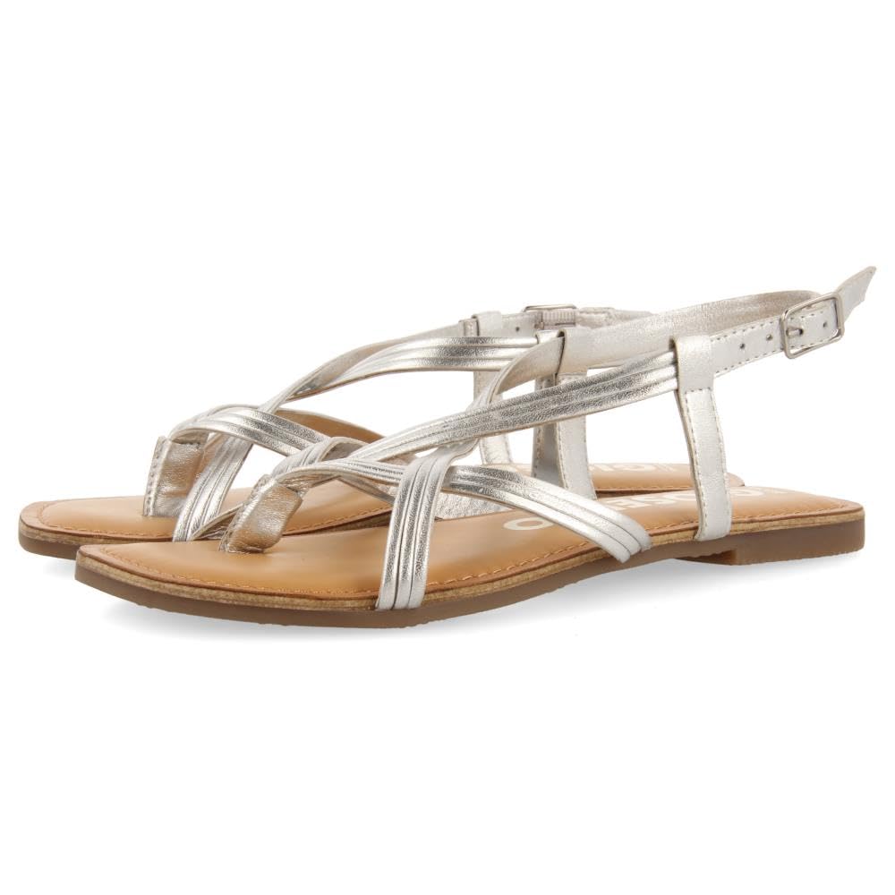 GIOSEPPO FUNARE, Women's Sandal, Silver, 40 EU, metallic silver, 8 UK