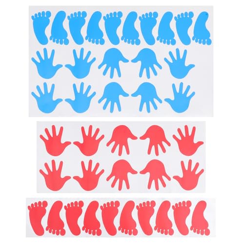 Stickers Adhesivos Huellas de Mano 40Pcs 60x36.5 cm miniatura 1