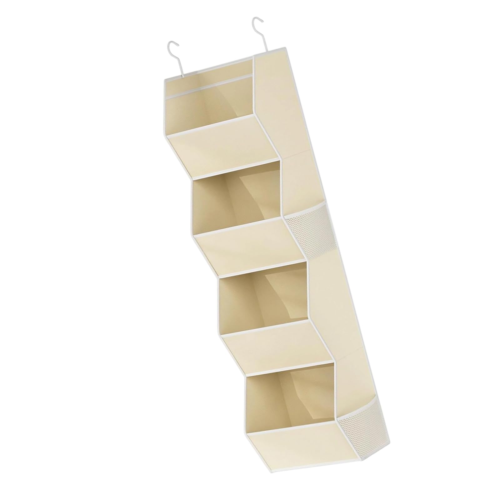 TFAOYS Foldable Hanging Closet Shelf with Multiple Compartments for Efficient Storage Dormitory Closet Planner