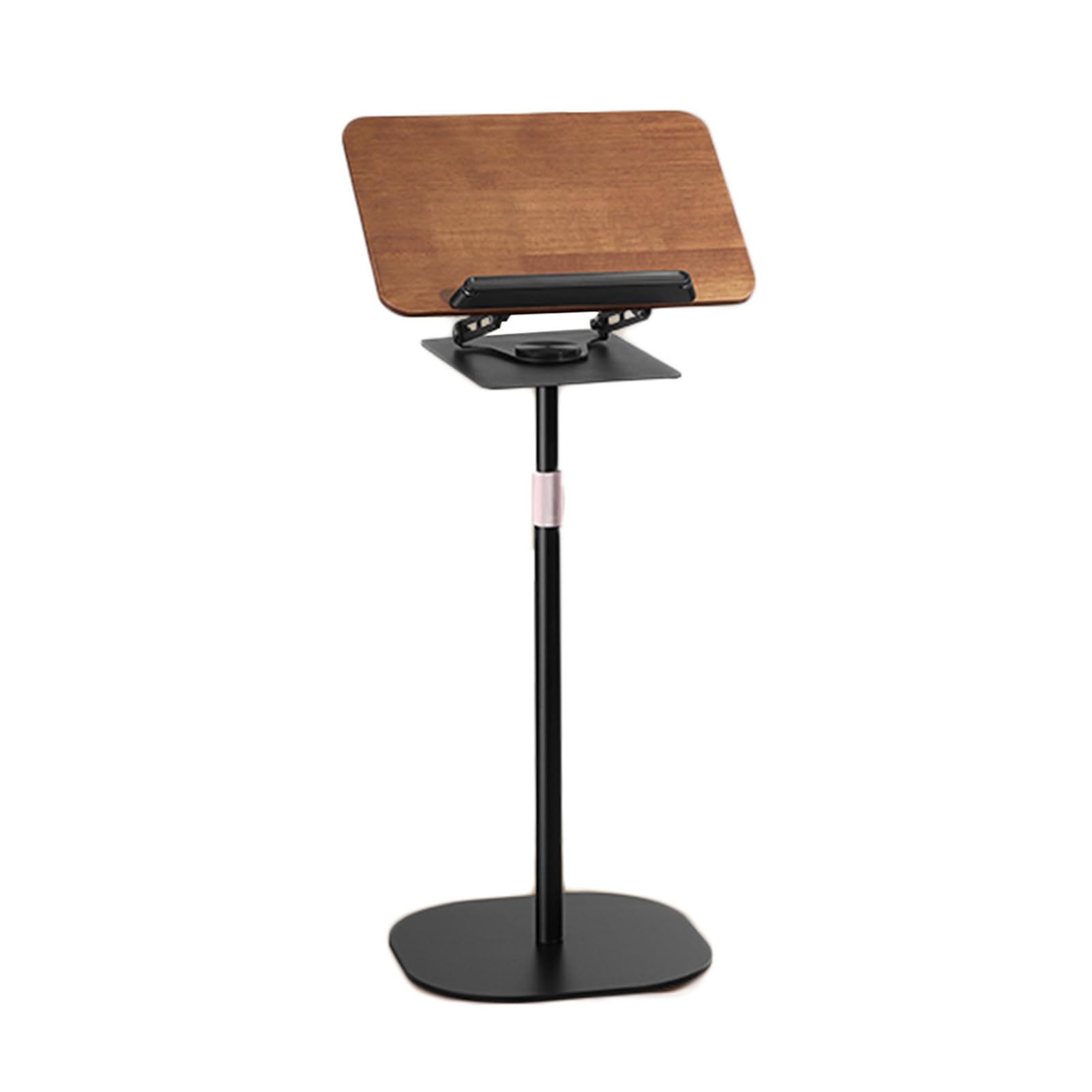 Generisch Höhenverstellbarer, freistehender Lese- und Notenständer, 51–119 cm hoch, einfache Montage, Tablet-Halterung für Zuhause/Büro, vielseitige Tischpräsentation, Schwarz