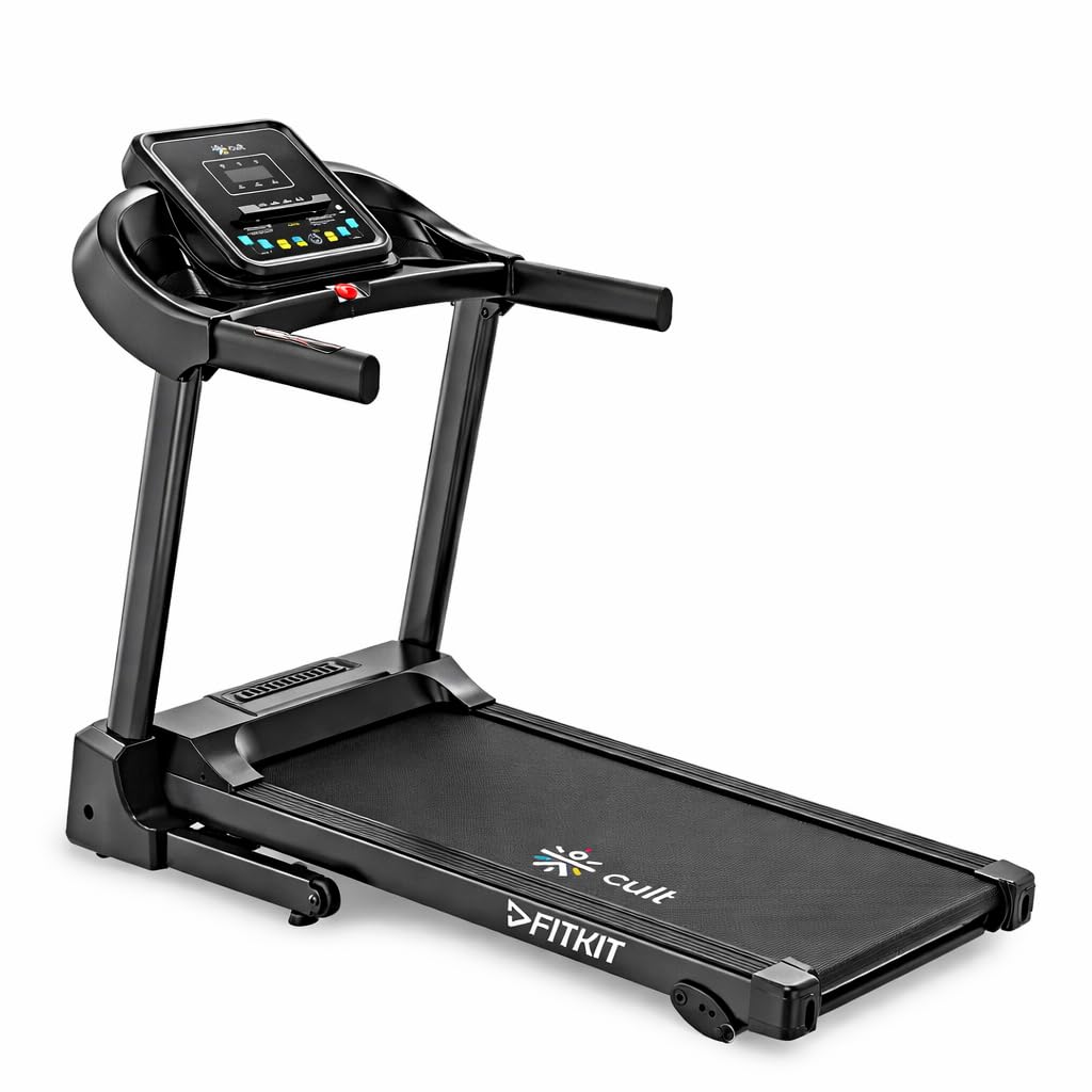 Fitkit by Cult TurboRun BLDC Motor Treadmill (5.5HP Peak) | 12.8km/h Max Speed, 110kg Weight Capacity | 12 Preset Programs, LED Display | AUX/MP3/USB | Home Gym Equipment-image-38