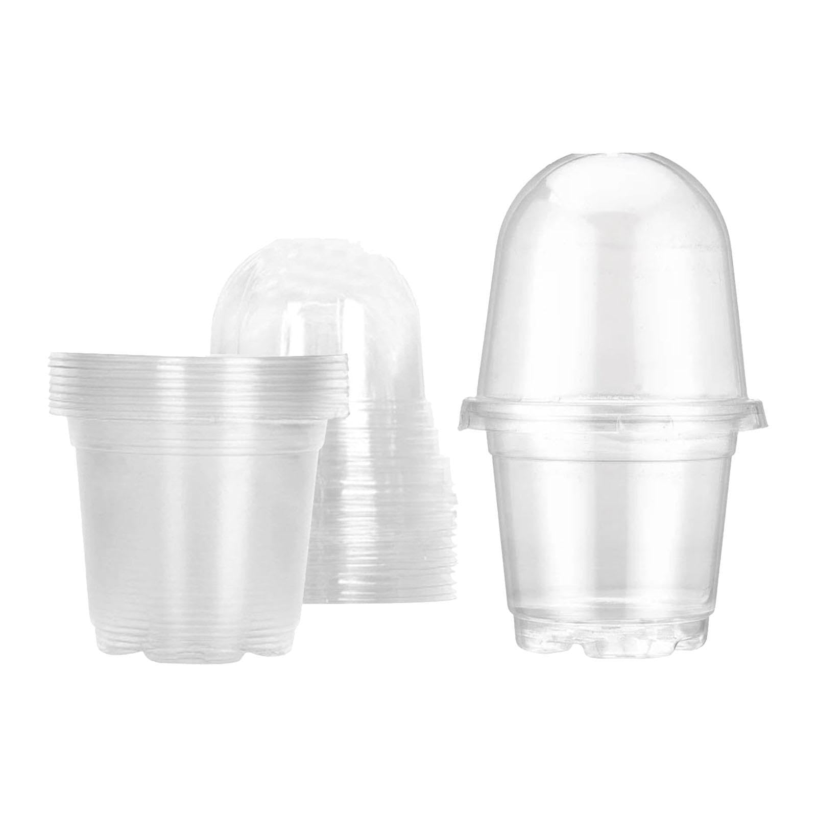 Couvercle régulateur d'humidité pour pot de semis transparent et drainant