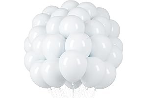 White Bride Balloons: 66-Pack of 12-Inch Pearl Latex Balloons for Wedding and Bridal Celebrations