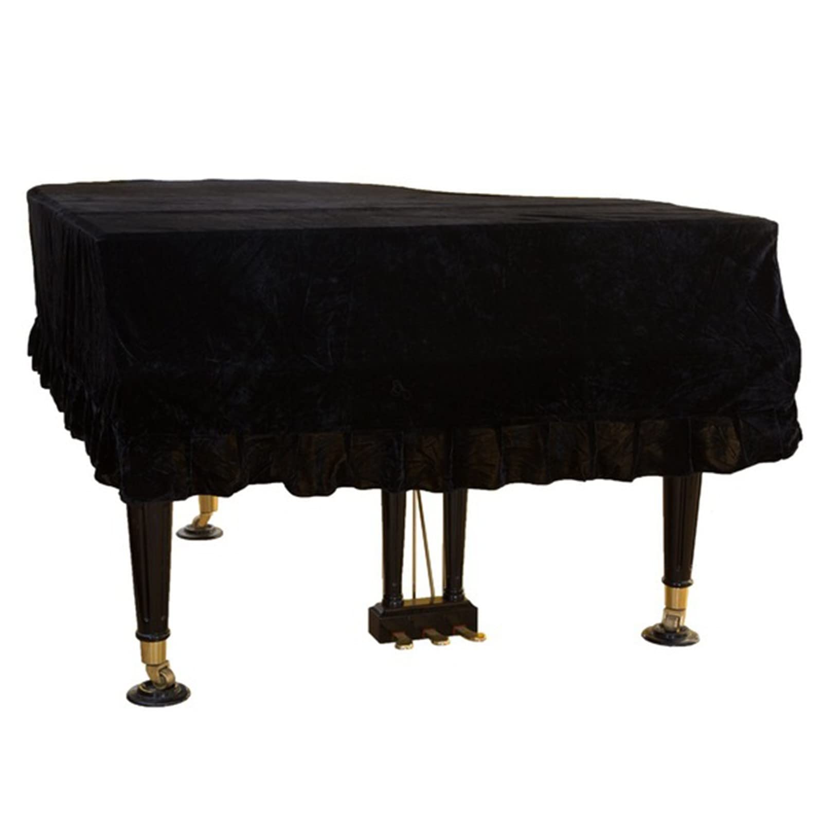 Copertura per Pianoforte, Copertura per Pianoforte Ispessita per Pianoforte a Coda, Copertura Antipolvere per Pianoforte, Lavabile con Panno Di Copertura Protettivo Triangolare con Bordo Morb