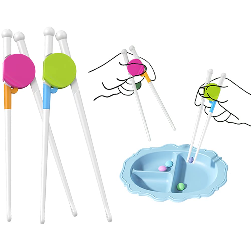 Cute Critters 2 Pairs Easy to Use Training Chopsticks for Kids Children Adults,Reusable Trainer Chopstick(Random Color), Plastic and Soft Silicone (B091J3XDN2) Amazon Price History, Amazon Price Tracker