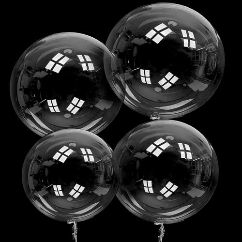 Image of 80Pcs Bobo Balloons, Different Size Clear Balloons for Stuffing Bubble Transparente for Baby Showers Valentines Christmas Wedding Birthday Party Decoration(10 Inch, 18 Inch, 20 Inch, 24 Inch)