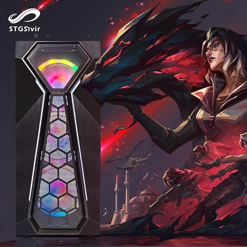 STGsivir PC Gamer Fixe,Ordinateur Gaming, 10th Gen G5905 3.5GHz, Radeon RX 580 8Go GDDR5, RAM 16Go, SSD 1To, WiFi, BT 5.0, Ventilateur RVB x 4, W11H64 – Image 3