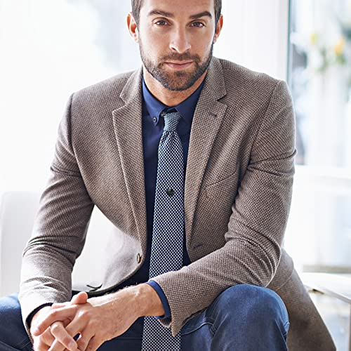 Thunaraz Tie Tacks for Men Tie Bar Clip for Regular Ties Necktie Mens Ties Tacks Clutch with Chain for Wedding Business Pin Clips Mixes Color4