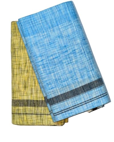 Image of Self Design Lungi & Dhoti for Men (Unstitched)| Lungi for Mens Cotton Blend | 2 Meter | Soft, Lightweight & Breathable Fabric | Ethnic Wear for Daily Use