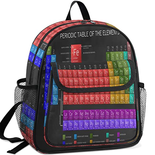 Kids Backpack for Boys Girls Periodic Table of Elements Toddler Backpack Preschool Kindergarten Backpack with Chest Strap Lightweight Colorful Elements Children Bookbag for School, Travel, Nursery2