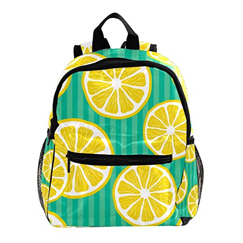 Sac à dos pour garçons et filles jaune motif citron 30,5 cm pour école