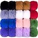 BQTQ 20 Pezzi Pompon in Finte Pelliccia Pom Pom Palla Pompon Ball per Portachiavi Cappelli Borse, 10 Colori