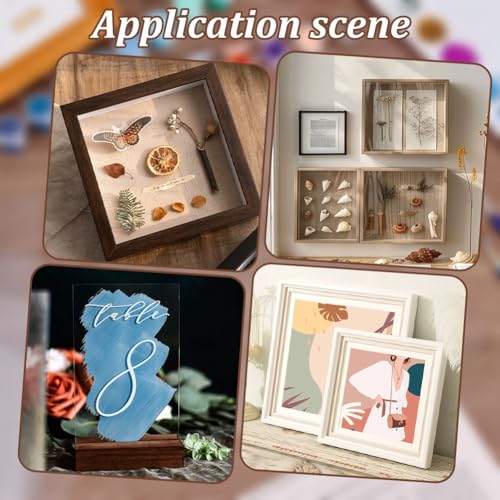 Image of AHANDMAKER 8 Sheets Clear PET Sheet 9.84 x 9.84 Inch Transparent 0.5mm Thin Plastic Sheets Thin Acrylic Panel for Crafts, Picture Frames, Painting DIY Display