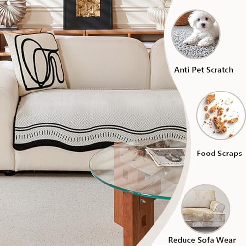 Housse de canapé chenille imperméable protection chien 90x120cm antidérapante - 7
