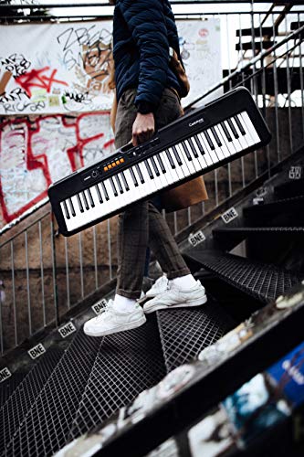Casio Casiotone CT-S100 Keyboard mit 61 Standardtasten, 122 Sounds & 61 Begleitrhythmen, schwarz