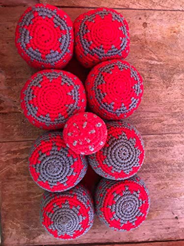 BUENA ONDA Bocce Ball Set - Portable Crochet Hacky Sack Toss Game for Kids and Adults, Perfect for Camping, Beach or Parties, Play Indoors or Outdoors