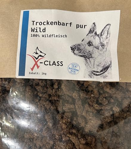 X-CLASS Trockenbarf Wild pur, 100% Wildfleisch, Hunde, Alle Altersstufen, 1 kg