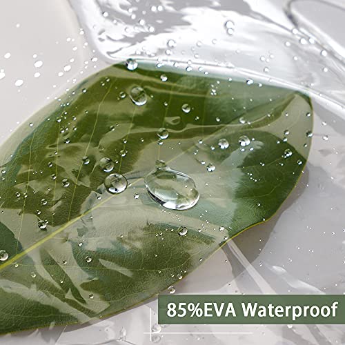 Ufriday 9G Thick Extra Long Clear Shower Curtain Liner, 72 X 84 Inch Heavy Duty Waterproof Eva Shower Curtain Liner With 5 Bottom Magnets And 12 Grommet Holes, Transparent #TOP1