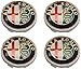 4pcs Juego De Tapas Centrales 60mm Para Alfa Romeo Mito 147 156 159 166 Giulietta Spider Stelvio Reemplazo Insignia Emblema Cubiertas Decorativas Ruedas Trim Car Styling Accessori