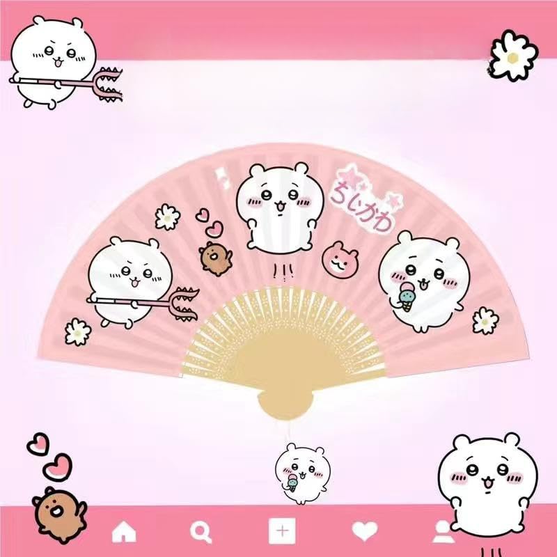 Amazon.co.jp: ちいかわ 扇子 ダイカットうちわ ハチワレ うさぎ くり