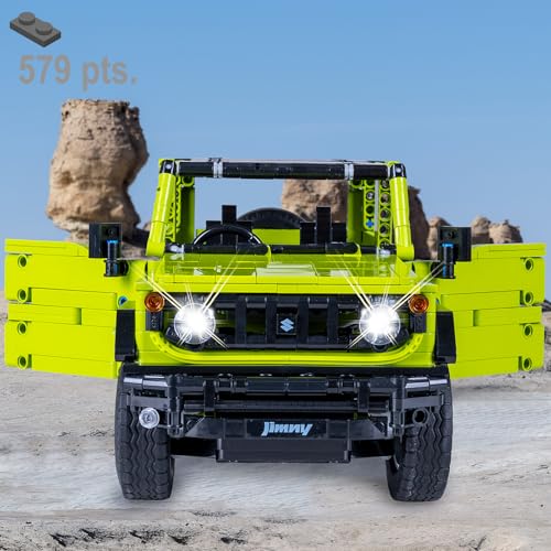 JAMARA 402869 CADA Suzuki Jimny 1:12, 2,4GHz Bricks, Spielzeugauto, Sport Rennwagen für Kinder ab 8 Jahre, RC Ferngesteuert, Set aus Klemmbausteinen, Geschenkidee für Kinder