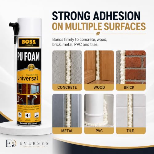 Image of PU Foam Spray Sealant for Gap Filling & Leak Repair | Expanding Foam Spray for Doors, Windows, Pipes & AC Ducts | Waterproof Gap Filler for Roof Leakage, Wall Cracks & Home Insulation
