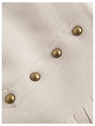 SHENHE Women's Plus Size Cowgirl Fringe Mini Skirt Faux Suede Rivet Hippie Country Concert Western Skirt3