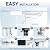 AQUALTRA USF-2B-10 Slightly Alkaline Under Sink Filter System, 20K Gal, Reduce PFOA, PFOS, Chlorine, Lead, Mercury, Chloramine, Fluoride, Microplastics Particles, Bad Taste & Odor