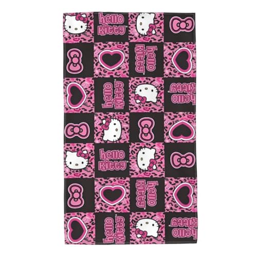 ハローキティ ヒョウ柄 タオル フェイスタオル プールタオル 温泉タオル 手拭いタオル ふかふか 耐久性 軽量速乾 キャラクター 子供 70*40cm