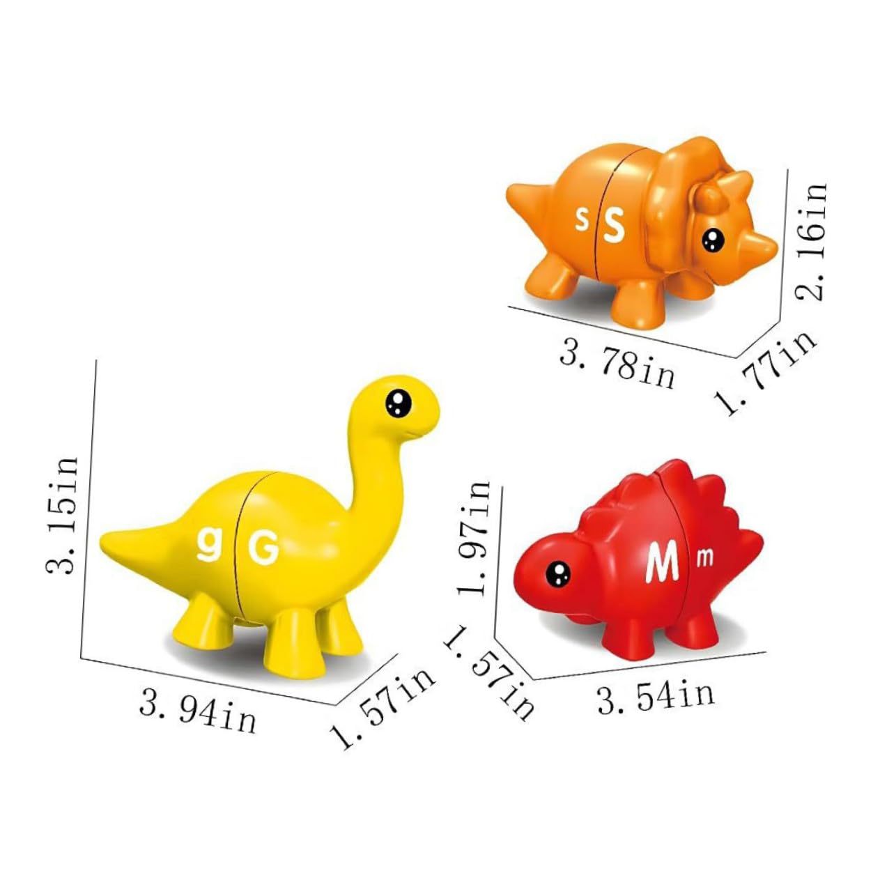 VANZACK Giocattolo Educativo Precoce Dinosauri Abbinamento Lettere per Bambini Piccoli, Set 13 Pezzi, Gioco Cognitivo per Asili Nido e Scuola Materna, Apprendimento Portatile per Ordina e Abbina