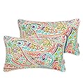 FUNHOME Outdoor Indoor Lumbar Pillow Covers ONLY, No Insert! Waterproof Fade-Resistant Patio Lumbar Cases 12” x 20”, Throw Pillowcase Shell for Couch Garden Furniture Use -Melora Paisley