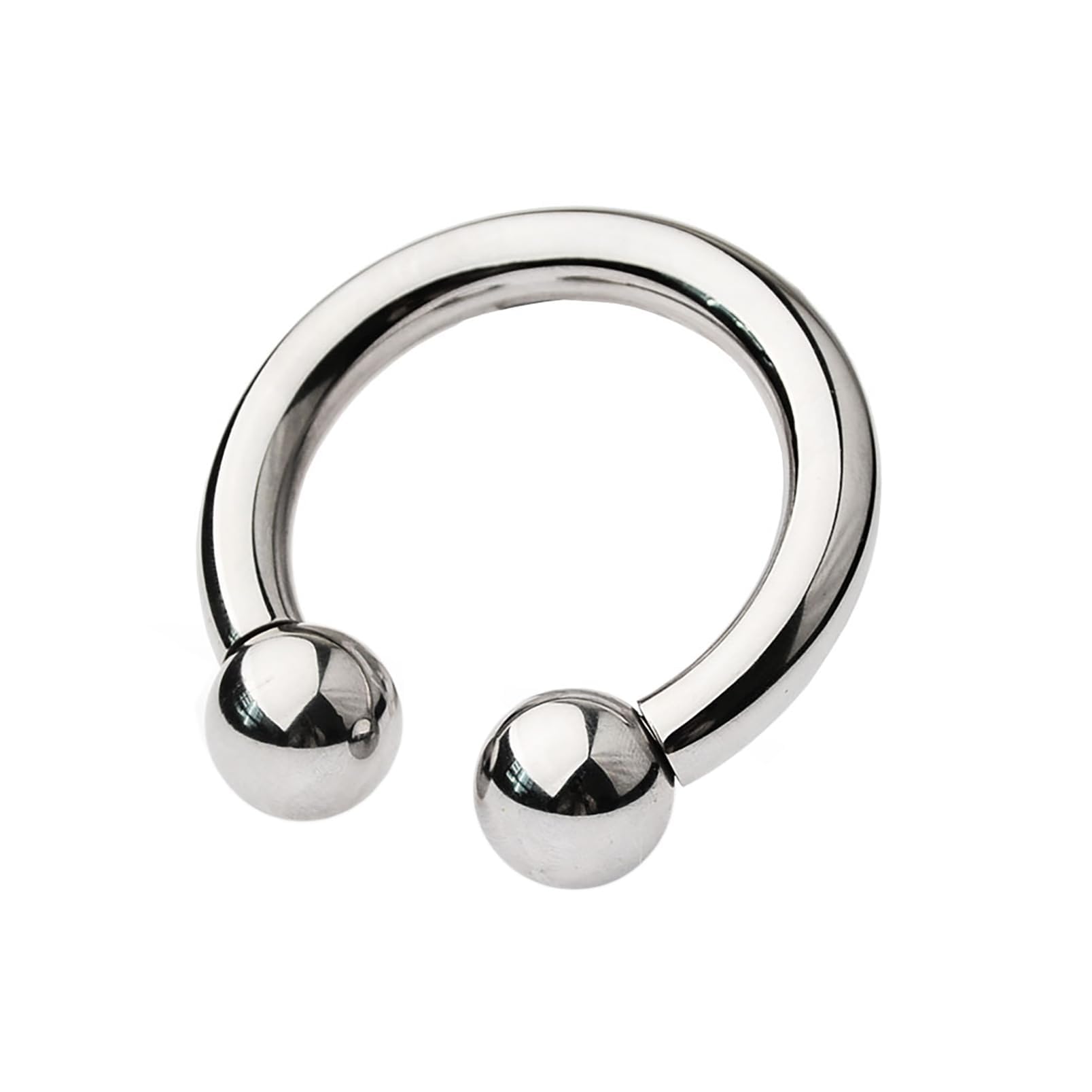 Anelli per testicoli del pene per uomini con perle di massaggio a testa tonda, anello per glande con ciondolo per scroto in 4 misure, anello per cazzo SM bondage sex toys per uomini (Silver,38mm)