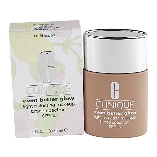 Clinique Even Better Glow Light Reflecting Makeup Broad Spectrum SPF 15, No.Cn 58 Honey, 1 Ounce