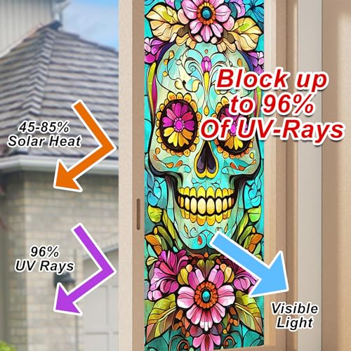 Vinilo Decorativo HOMETITUTE Sugar Skull 17.7x39.3 in miniatura 3