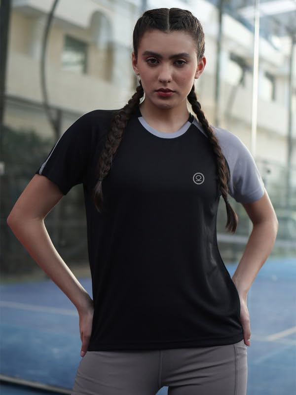 Image of CHKOKKO Gym Tshirt for Women Workout Activewear Regular Fit T Shirt for Woman Round Crew Neck Half Sleeves Best for Sports and Outdoor Activities