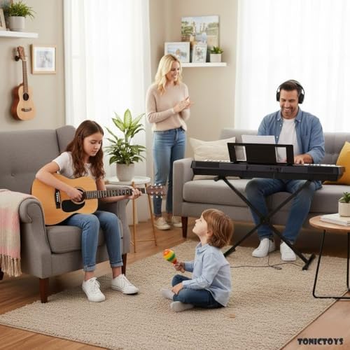 Image of Cutaway Acoustic Guitar with Strap & Picks - Full Size Wooden Steel String Guitar with Smooth Fretboard, Rich Natural Sound, Beginner to Intermediate Musical Instrument for Practice