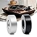 45 RPM Adapter, for 7 Inch Vinyl Record Players and Technics Turntables, Solid Aluminum Dome 45 Adapter Silver/Black (Black)