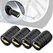BFIVEANTE Tire Valve Stem Caps for Chevrolet Metal Car Wheel Air caps Auto Valve Stem Caps Accessories 4 Pcs Black
