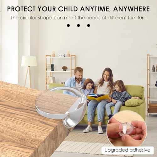 Image of 48PCS Table Corner Protectors Self Adhesive Table Corner Guard for Baby Safety, Clear Corner Covers for Baby Proof Corner Bumpers Cushion