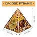 DRTMLY Orgone Pyramid, Small Healing Crystals Pyramid with Tiger's Eye Stones, Orgonite Energy Generator for Resist Stress, Bring Good Luck and Wealth