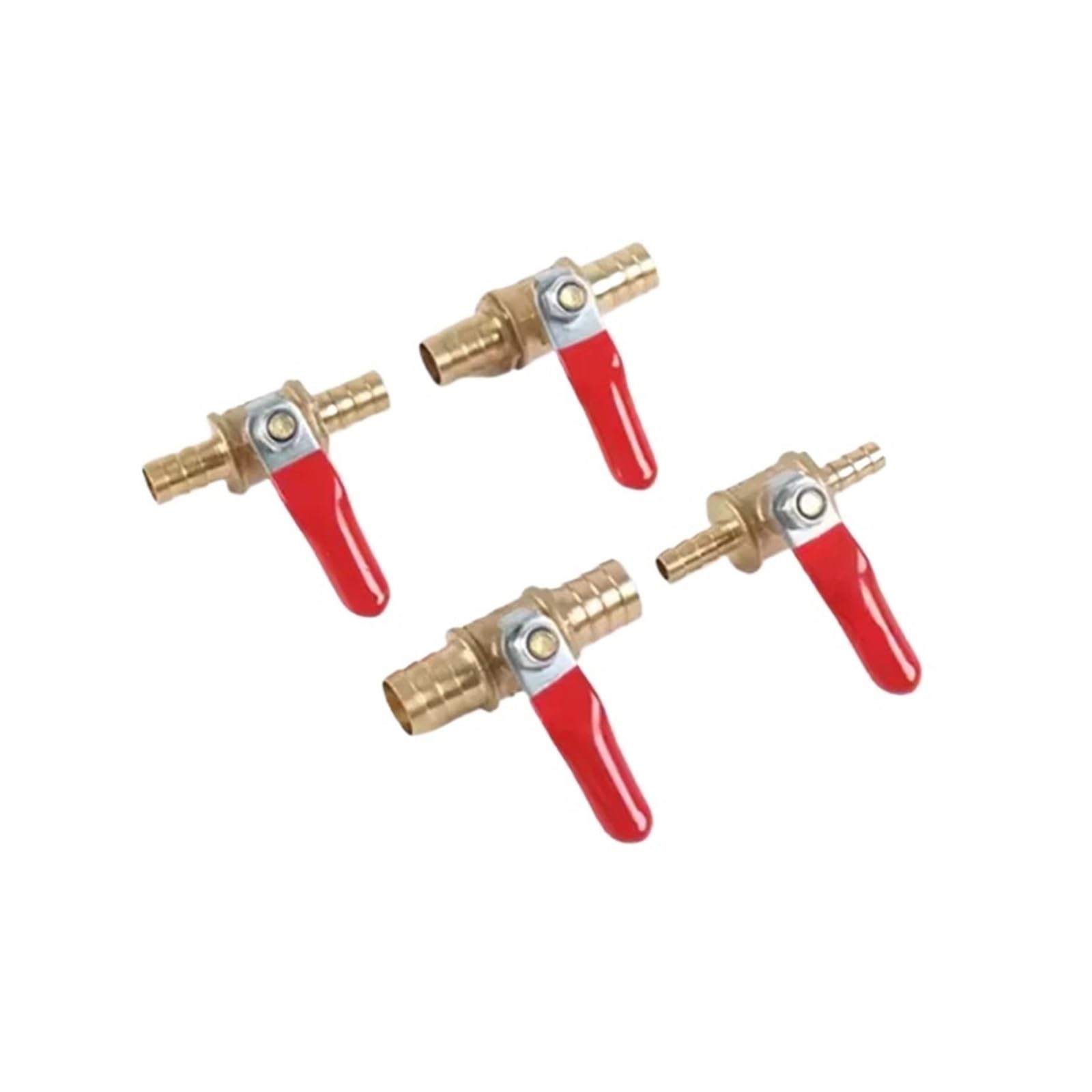 1/4 6mm 8mm 10mm12mm Ball Faucet Shutoff Ball Valve Hose Barb Inline Water Line Small Brass Ball Valve(12mm)