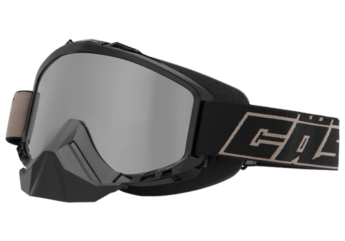 Castle Force Snow Goggles Black w/Mirror Lens - Adjustable Strap